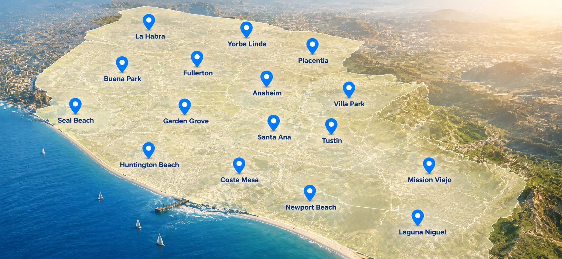 Fresh Coast Carpet Cleaning serves all Orange County cities