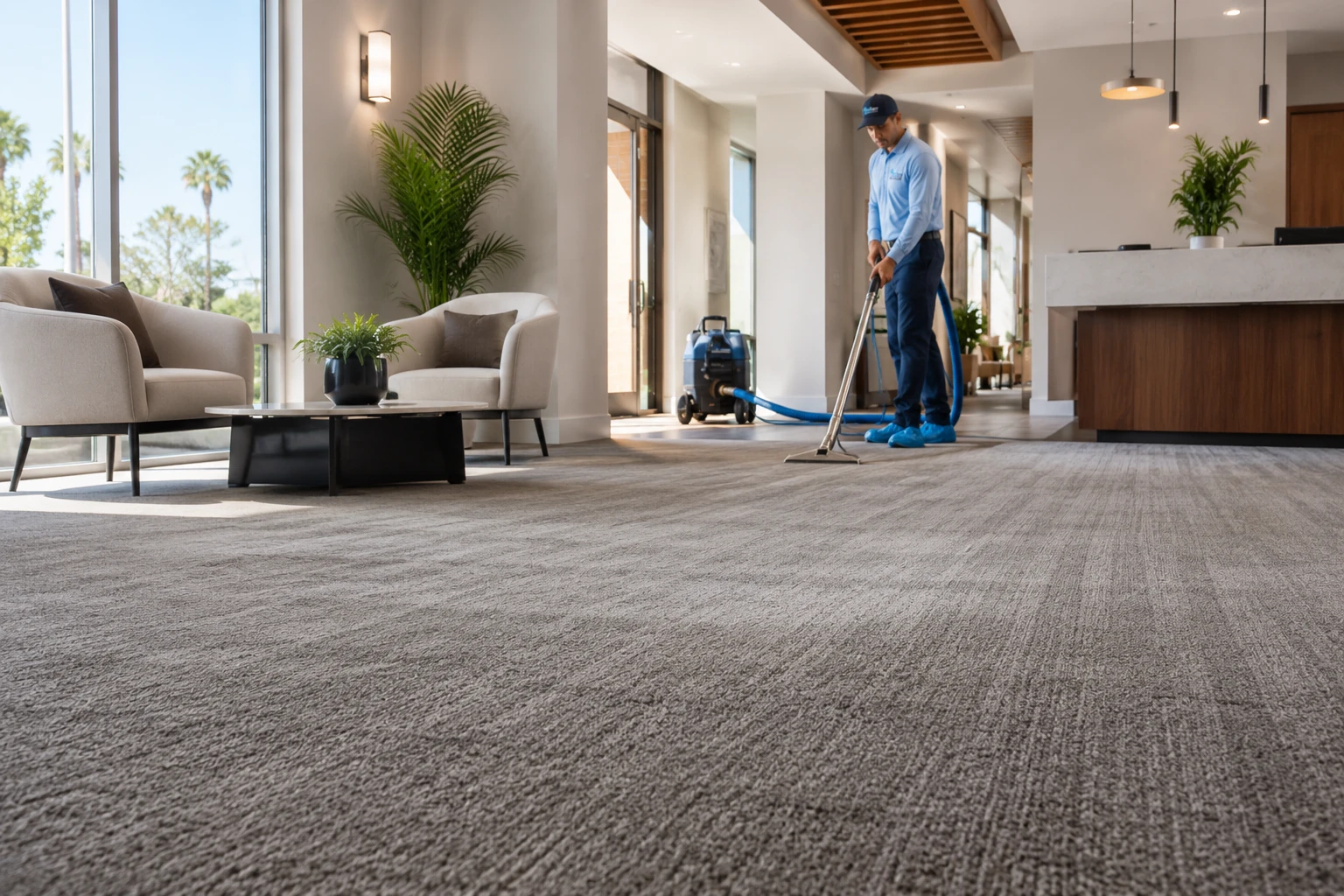 Fresh and clean commercial space after Total Odor Control treatment