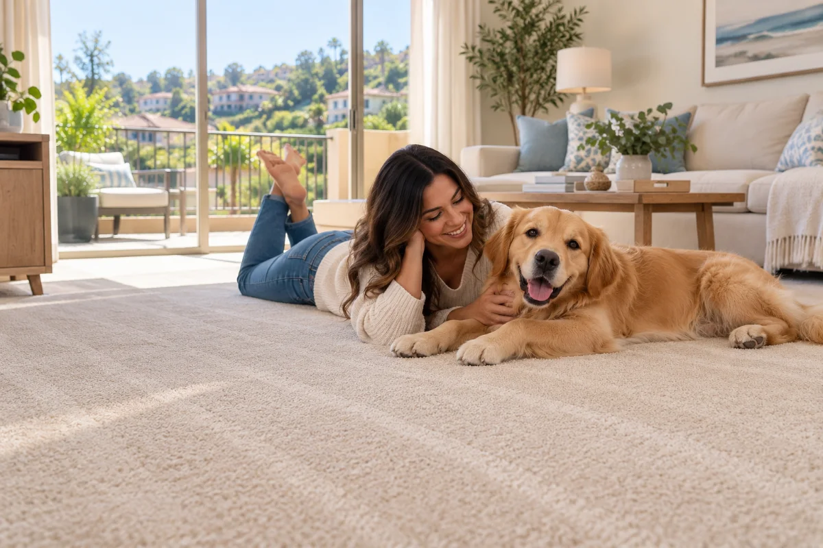 Clean carpet in a Aliso Viejo home