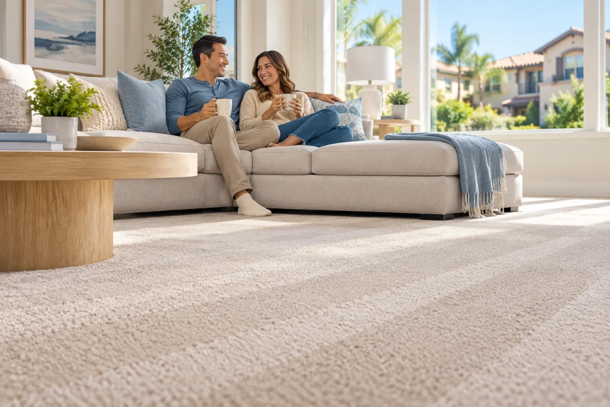 Clean carpet in a Irvine home