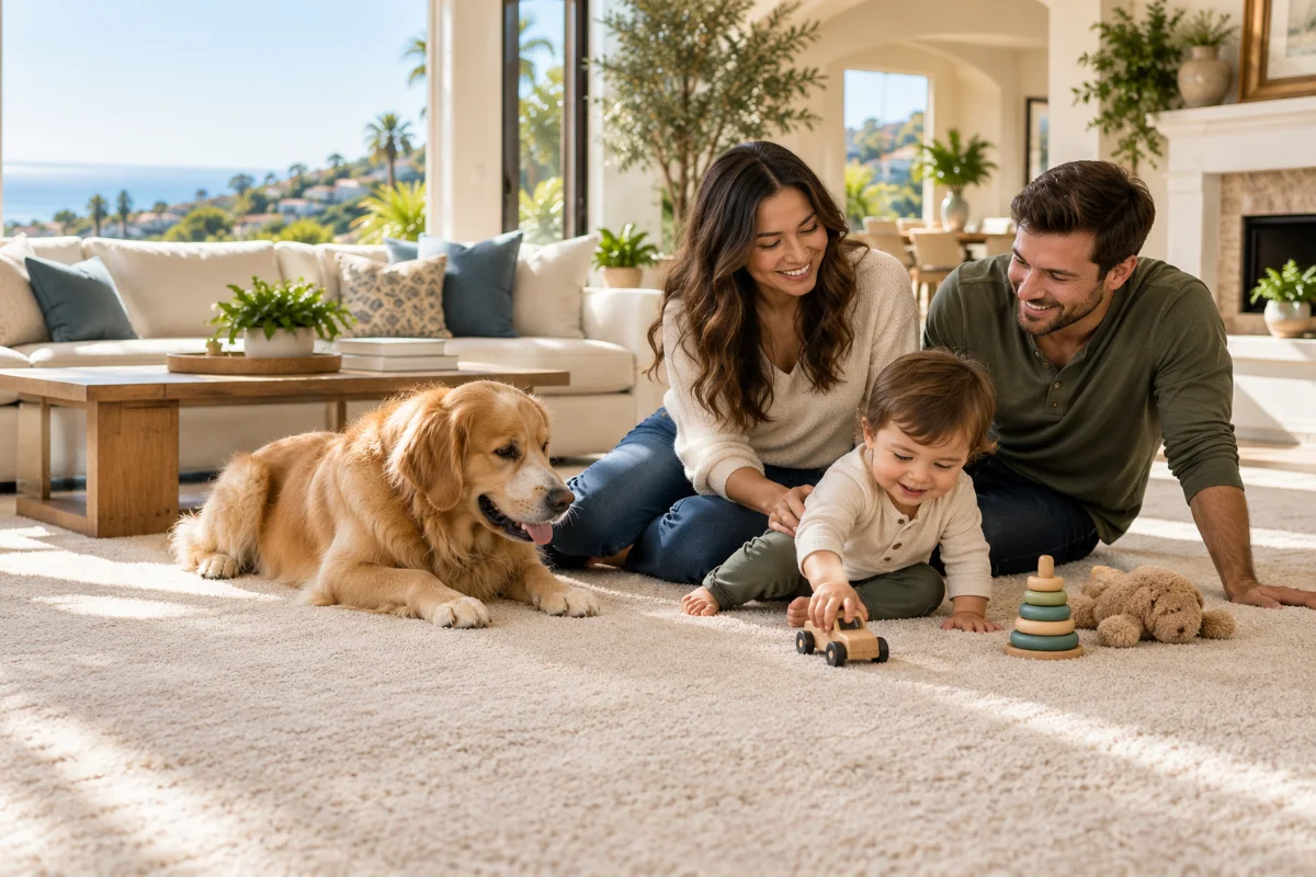 Clean carpet in a Laguna Niguel home