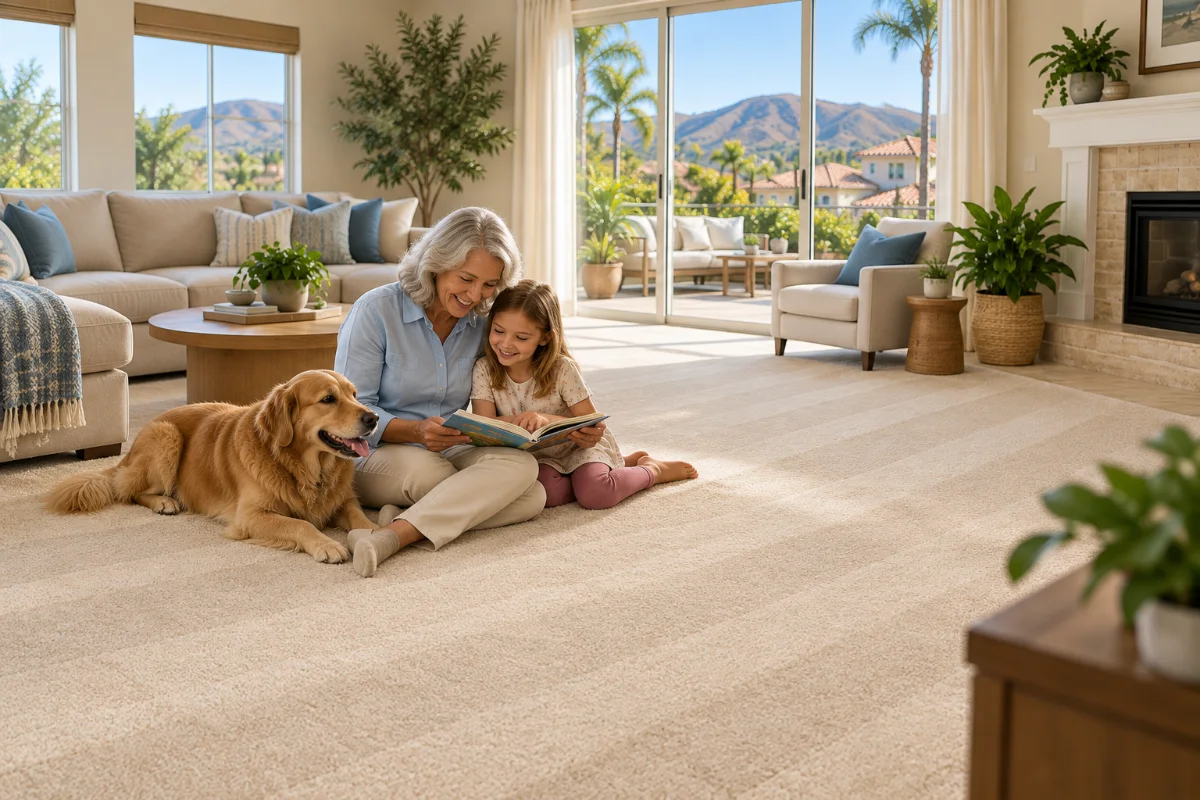 Clean carpet in a Rancho Santa Margarita home
