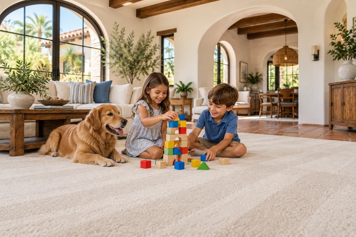 Clean carpet in a San Juan Capistrano home