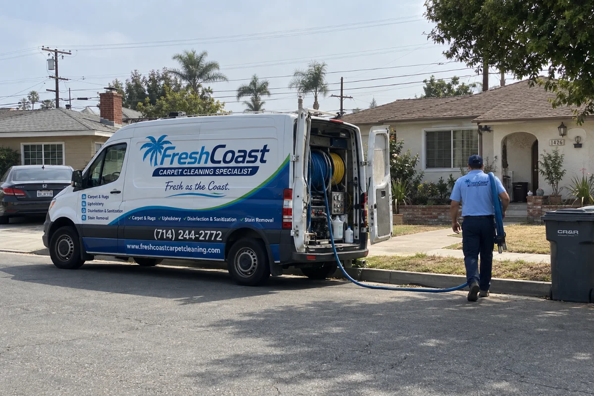 Fresh Coast van on an Orange County street